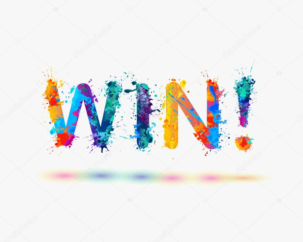 Watercolor splash paint word