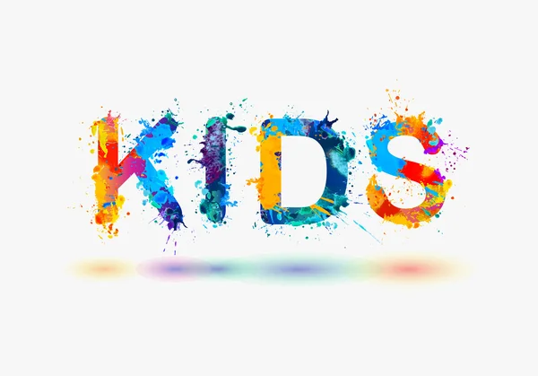 KIDS. Word written spray paint — Stock Vector