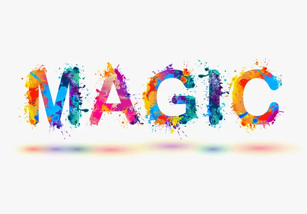 Magic. Szót írt a spray-festék — Stock Vector