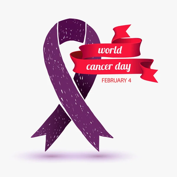 Journée mondiale du cancer. 4 février — Image vectorielle