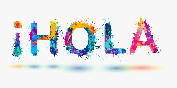 ¡Hola! Hola en español — Vector de stock