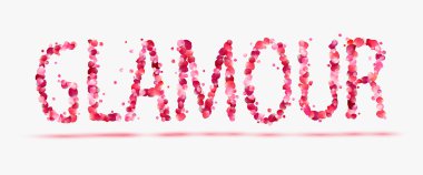 Pembe gül yaprakları Word Glamour