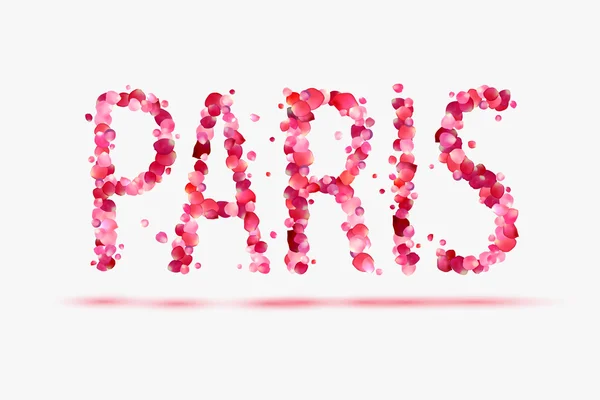 Όνομα της πόλης του Παρισιού. Splash χρώμα λέξη — Διανυσματικό Αρχείο