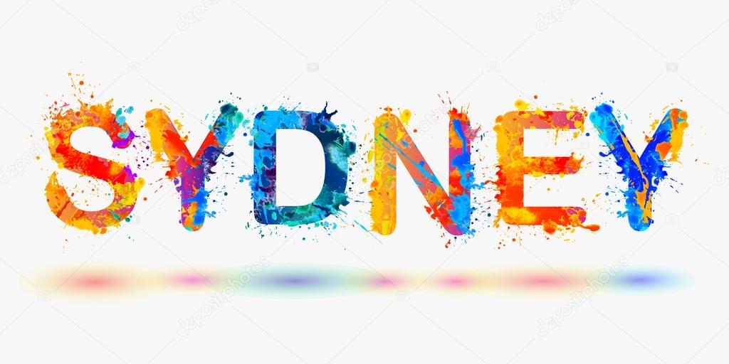 Word written watercolor splash paint