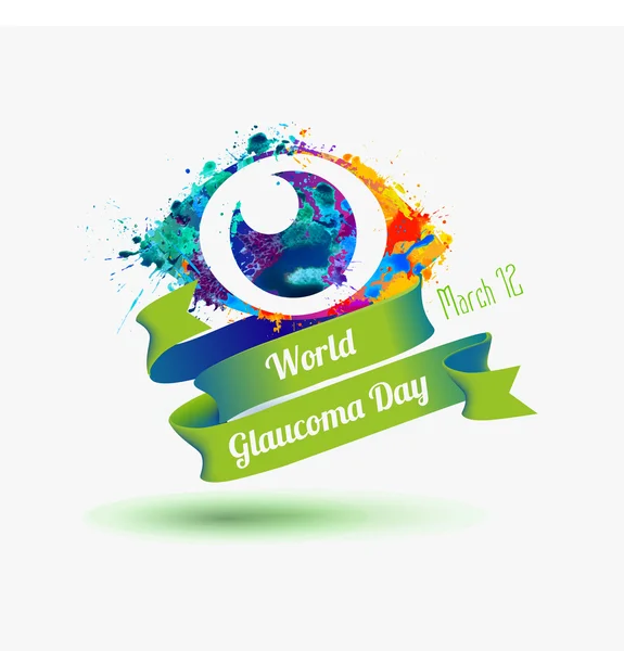 Día Mundial del Glaucoma, 12 de marzo — Archivo Imágenes Vectoriales