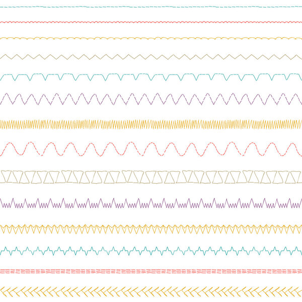бесшовный узор - швейные машинные стежки
