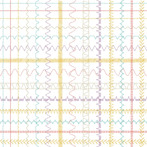 Безшовний візерунок - швейні машинні шви — стоковий вектор