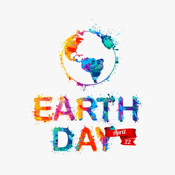 Ημέρα της γης. 22 Απριλίου — Διανυσματικό Αρχείο