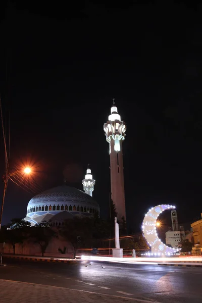 Eine Schöne Vielfalt Ramadan Dekoration Und Atmosphäre Inmitten Des Lebhaften — Stockfoto