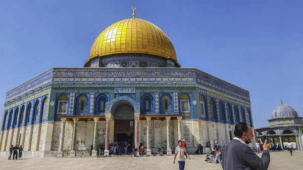 Aqsa Mešita Sloučenina Během Pátku Ramadánu Měsíc — Stock fotografie