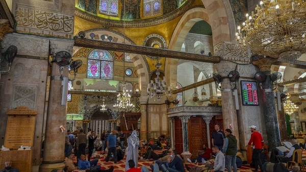 Aqsa Mecset Vegyület Pénteken Ramadan Hónapban — Stock Fotó