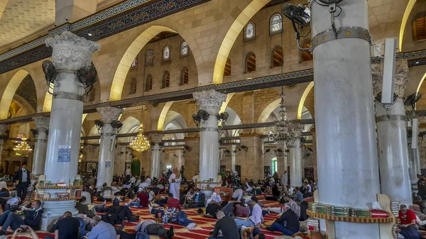 Aqsa Mešita Sloučenina Během Pátku Ramadánu Měsíc — Stock fotografie