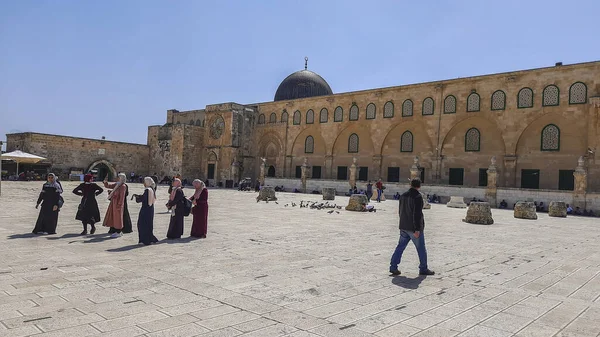 Mezquita Aqsa Compuesto Durante Viernes Mes Ramadán — Foto de Stock