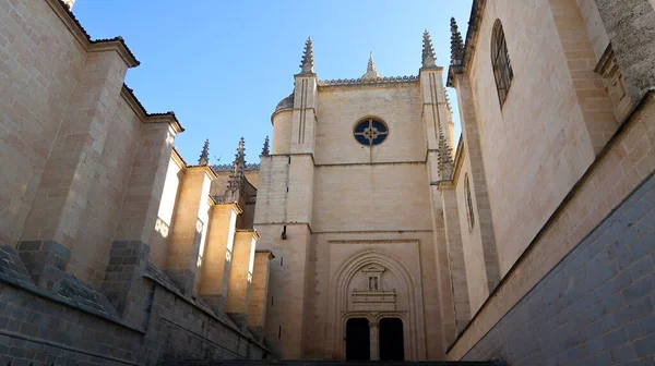 Detailní Záběr Zadní Stranu Katedrály Segovia Španělsko — Stock fotografie