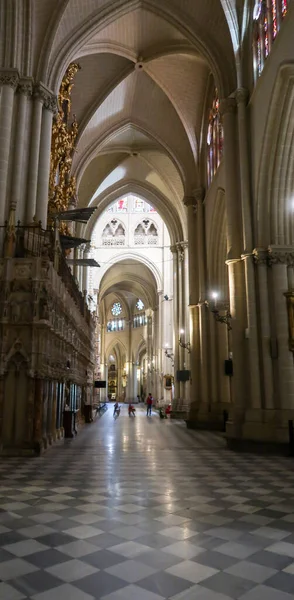 Toledo Spanyolország Szeptember 2020 Toledói Katedrális Belső Nézete Történelmi Középkori Stock Fotó