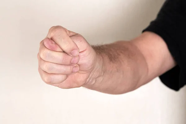 Die Finger Einer Feige Gefaltet Die Richtung Kamera Ausgestreckt Ist — Stockfoto