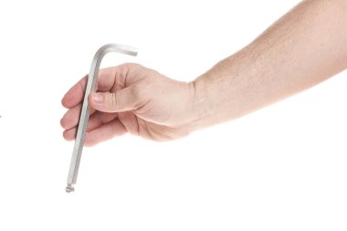 Beyaz arka planda bir büyü anahtarı var. Tasarımcılar için bir şablon. Kapat.