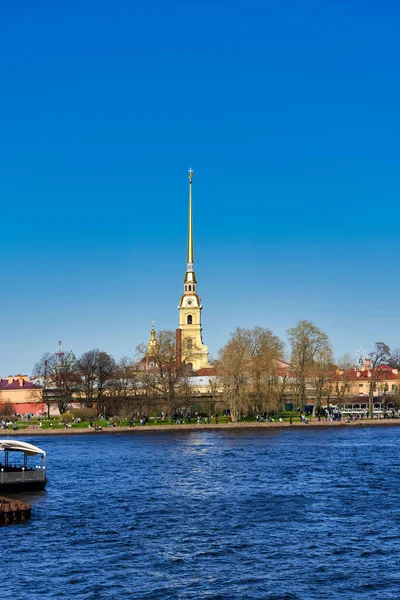 View Peter Paul Fortress Neva River Petersburg Sunny Spring Day — Stock Photo, Image