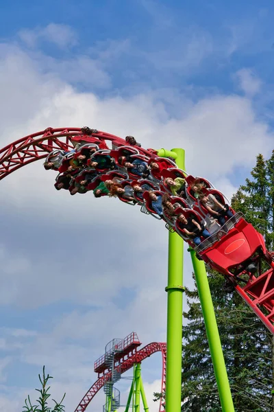 Saint Petersburg Russia June 2021 People Ride Attractions City Park — Stock Photo, Image