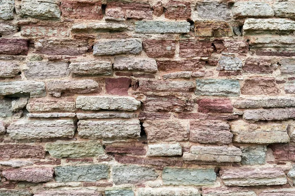 Old Red Brick Wall Background Destroyed Brick Wall — Stock Photo, Image