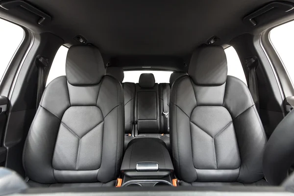 Car interior black seats — Stock Photo, Image