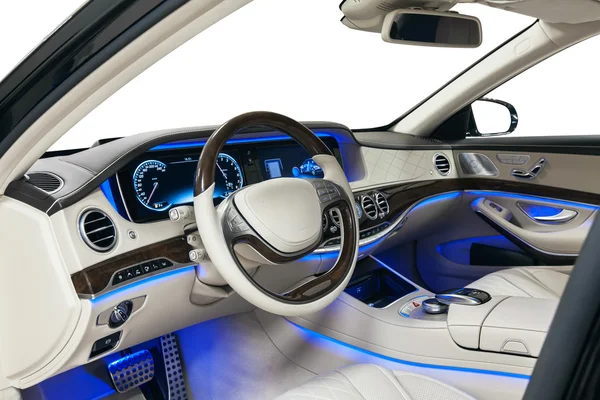 Auto interieur stuurwiel en dashboard — Stockfoto