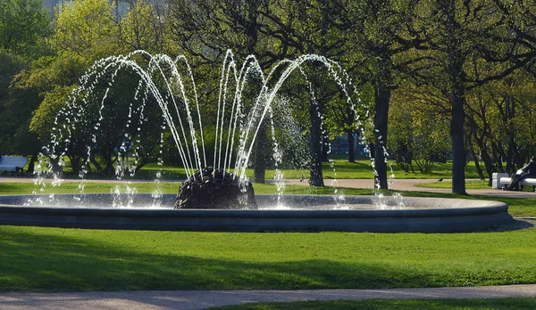 De fontein in het stadspark. — Stockfoto