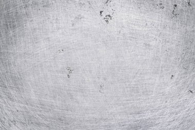 Alüminyum metal doku arka planı, cilalanmış paslanmaz çelik üzerindeki çizikler..