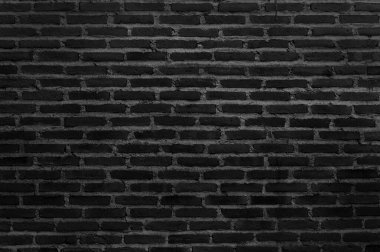 Kirli ve eski tarz desenli siyah gri tuğla duvar dokusu.
