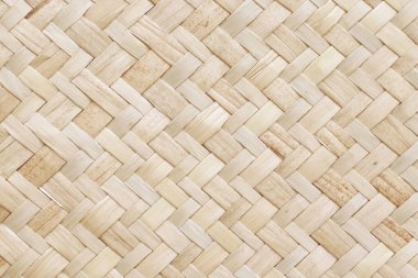 Arka plan ve tasarım sanatı için klasik stile sahip eski kamış dokuma paspası deseni.