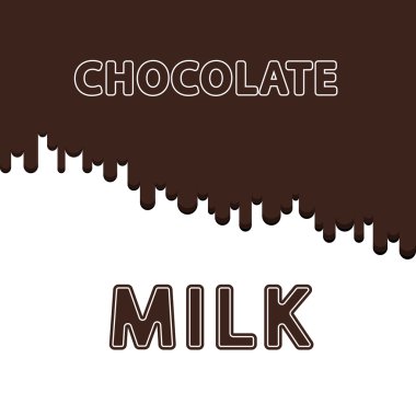 Çikolata ve süt arka plan. Vektör eps 10