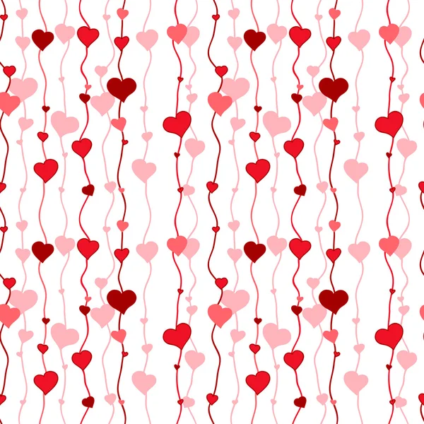 Seamless pattern with hearts. Valentines Day background — Stock Vector