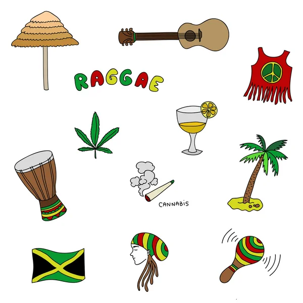 Jamaica készlet vagy minta — Stock Vector