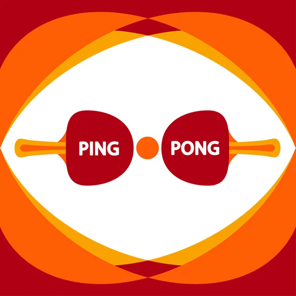 Ping pong フラット デザイン - 分離の図。卓球ベクトル要素. — ストックベクタ