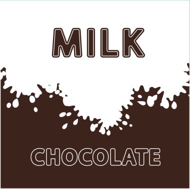 Süt ve çikolata vektör arka plan sıçrama