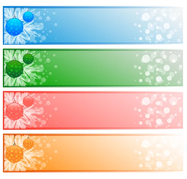 4 vector Christmas banners — Stockvector