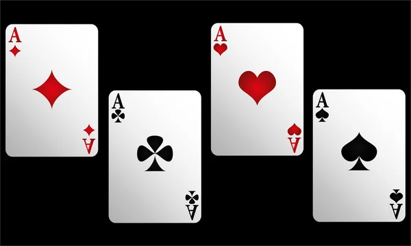 Izolované hrací karty — Stockový vektor
