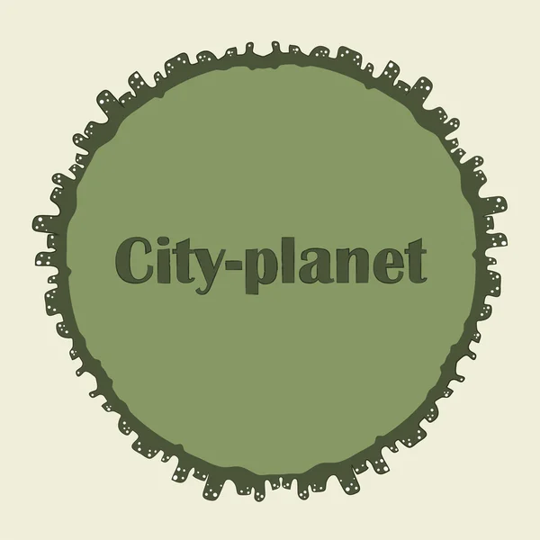 Planet city — Stock Vector