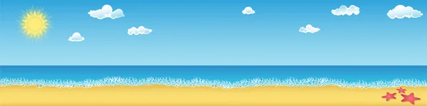 Summer day on a  beach — Stock Vector