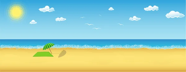 Summer day on a  beach — Stock Vector