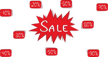 İndirimler ve satış afiş