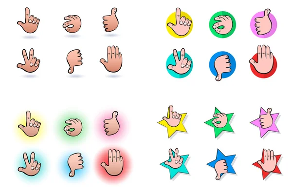 Ручные жесты Иконы, иконки и элементы дизайна — стоковый вектор