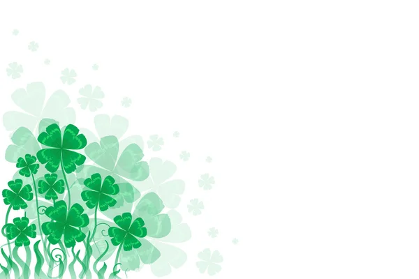 Bakgrund St. Patrick dag med klöver — Stock vektor