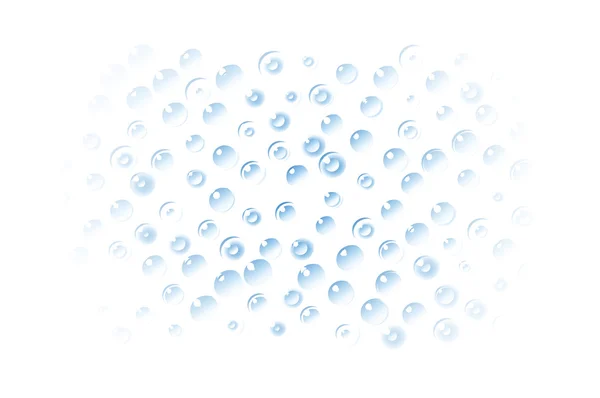 Gotas de agua pura sobre un fondo blanco — Archivo Imágenes Vectoriales
