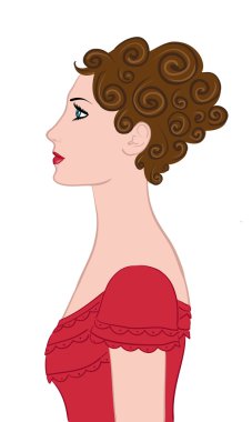 Beautiful woman in a luxurious style clipart