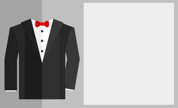 Black tuxedo — Stock Vector