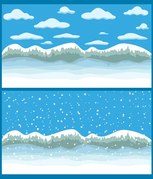 Berg winter — Stockvector