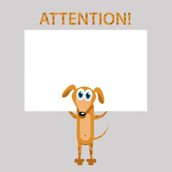 Düz stil karikatür köpek pençeleri reklam ile — Stok Vektör