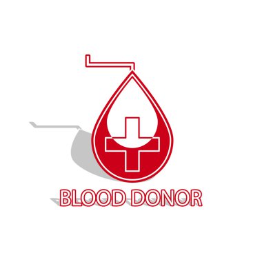 Kan donör vektör simge veya logosu