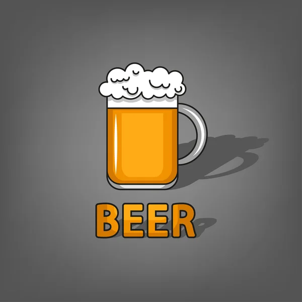 Bier - vectorillustratie. — Stockvector